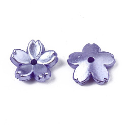 アクリルパール調ビーズ  さくらの花  ミックスカラー  11x11.5x4mm  穴：1.4mm&nbsp;X-OACR-N012-002