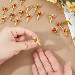 24Pcs Cross with Heart Alloy Enamel Lapel Pin Backs for Backpack Clothes&nbsp;JEWB-FG0001-59G