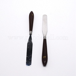304ステンレススチール塗装スクレーパー  木製ハンドル付き  ステンレス鋼色  22.5x1.85x1.4cm&nbsp;TOOL-WH0133-85