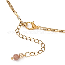 Natural Tiger Eye Chip & Round Persian Jade & Column Rhodonite Beaded Necklaces for Women&nbsp;NJEW-JN05633