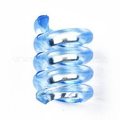 クリアアクリルヨーロピアンビーズ  大穴ビーズ  春  ミックスカラー  12.5x19mm  穴：8mm&nbsp;X-TACR-S149-22