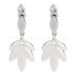 Wheat Brass Drawbench Dangle Earring&nbsp;EJEW-L288-009S