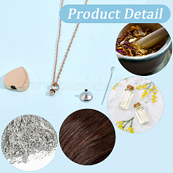 Stainless Steel Heart Cinerary Casket Pendant Necklaces&nbsp;DIY-CN0003-41RG