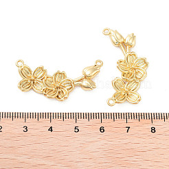 Rack Plating Brass Connector Charms&nbsp;KK-M280-08A-G