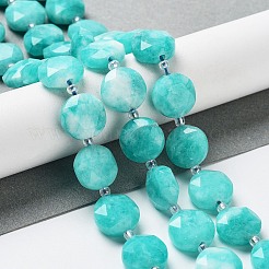 Natural White Jade Dyed Beads Strands&nbsp;G-NH0004-014