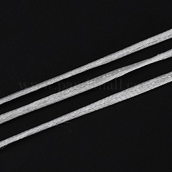 ポリエステルコード  カード用紙付き  サテンラテイルコード  ビーズジュエリー作り  中国結び  ホワイト  2mm&nbsp;NWIR-XCP0001-01B