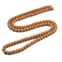 Undyed Natural Rudraksha Beads&nbsp;WOOD-Q047-01B-01