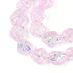 Transparency Electroplate Glass Beads Strands&nbsp;GLAA-T023-41A-04