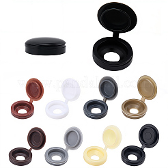 240Pcs 8 Colors PE Plastic Hinged Screw Covers&nbsp;CABI-CL0001-01