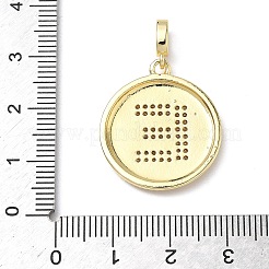 Brass Micro Pave Clear Cubic Zirconia Pendants&nbsp;KK-L253-17G-E
