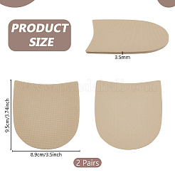 靴修理合成ゴムヒールの交換  滑り止めヒールパッド  バリーウッド  95x89x3.5mm&nbsp;AJEW-WH0871-71
