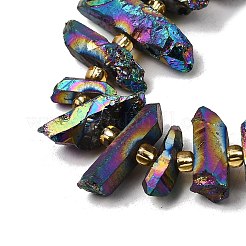Electroplate Natural Quartz Crystal Beads Strands&nbsp;G-F800-B13