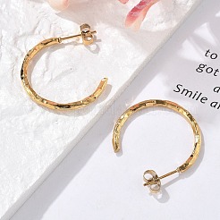 304 Stainless Steel C-Shaped Stud Earrings&nbsp;EJEW-R017-04G-02
