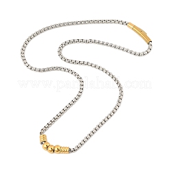 304 Stainless Steel Box Chain Necklaces&nbsp;NJEW-Z055-01GP
