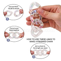 Transparent Acrylic Linkings Rings&nbsp;LS-PACR-N010-038A-01
