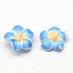 Handmade Polymer Clay 3D Flower Plumeria Beads&nbsp;CLAY-Q192-30mm-M