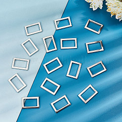 合金バックル20個  服飾材料  長方形  プラチナ  18x26x2.5mm&nbsp;DIY-GF0006-12A