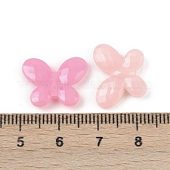 プラスチックビーズ  模造ゼリービーズ  蝶  ミックスカラー  13x17x4.5mm  穴：1.6mm  1190個/ 500g&nbsp;KY-B005-03C