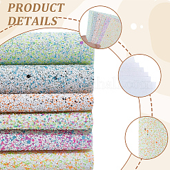 6Pcs 6 Colors PVC & Imitation Leather Fabrics&nbsp;DIY-CL0001-31