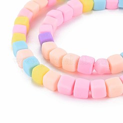 Handmade Polymer Clay Beads Strands&nbsp;X-CLAY-T020-09F