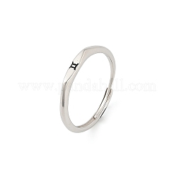 Rhodium Plated 925 Sterling Silver Adjustable Rings&nbsp;RJEW-S397-01P-09