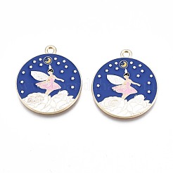 Rack Plating Alloy Enamel Pendants&nbsp;ENAM-N055-082