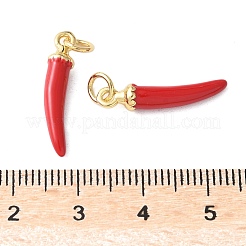 Brass Enamel Pendants&nbsp;KK-A252-13D-G