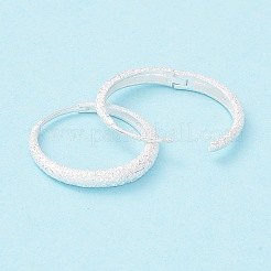 Textured 925 Sterling Silver Small Huggie Hoop Earrings&nbsp;EJEW-I260-29S