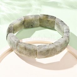 Rectangle Natural Labradorite Beaded Stretch Bracelets for Women Men&nbsp;GG-CBA9ACE-C09