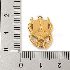 イオンプレーティング（IP）304ステンレススチールコネクタチャーム  ビートルリンク  18KGP本金メッキ  18.5x13.5x2mm  穴：1.5mm&nbsp;STAS-N103-92G