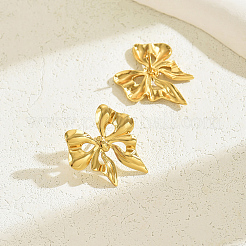 Sweet 201 Stainless Steel Bowknot Stud Earrings&nbsp;SK0525-3