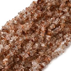 Natural Hematoid Quartz/Ferruginous Quartz Beads Strands&nbsp;G-H315-A05-01