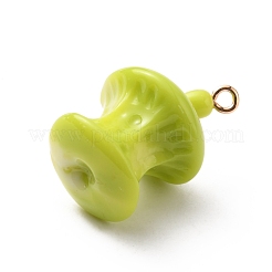 Opaque Resin Pendants&nbsp;RESI-WH0026-35B