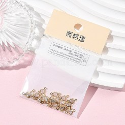 シェグレース 真鍮 パヴェ クリア キュービックジルコニア ハートコネクターチャーム  カドミウムフリー＆ニッケルフリー＆鉛フリー  長持ちメッキ  18KGP本金メッキ  9.5x5x2mm  穴：0.9mm＆1mm&nbsp;XGRQ2O671-448G