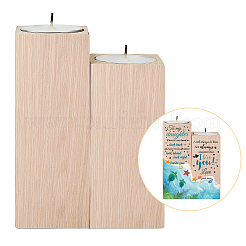 Wood Candle Holder&nbsp;AJEW-WH0268-004