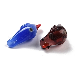 手作りランプワークビーズ  ピジョン  ミックスカラー  21~25x9~13x10~12mm  穴：2~2.4mm&nbsp;LAMP-I024-41