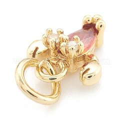 Brass Cubic Zirconia Pendants&nbsp;LS-ZIRC-O041-01G