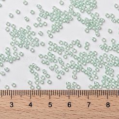 TOHOラウンドシードビーズ  日本製シードビーズ  （ミント裏地付きクリスタル1065)個  11/0  2.2mm  穴：0.8mm  約1110PCS /ボトル  10 G /ボトル&nbsp;SEED-JPTR11-1065