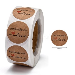 Self-Adhesive Kraft Paper Gift Tag Stickers&nbsp;DIY-G013-A01
