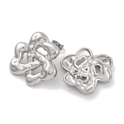Non-Tarnish Flower 304 Stainless Steel Stud Earrings&nbsp;EJEW-H013-27P