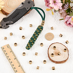 真鍮製ヨーロピアンビーズ24個  コラム  大穴ビーズ  アンティーク黄金  9x6mm  穴：6mm&nbsp;KK-FG0001-39