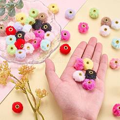 48Pcs 12 Colors Velvet Imitation Rabbit Fur European Beads&nbsp;FIND-SZ0019-28
