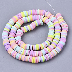 Handmade Polymer Clay Beads Strands&nbsp;CLAY-R089-6mm-087