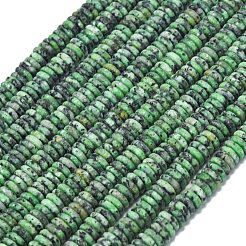 Frosted Dyed Natural Sesame Jasper Beads Strands&nbsp;G-K389-C36-01