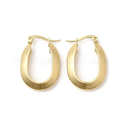 Oval 201 Stainless Steel Hoop Earrings&nbsp;EJEW-Z151-06G