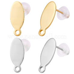 32Pcs 2 Colors 304 Stainless Steel Stud Earring Findings&nbsp;STAS-BBC0008-92