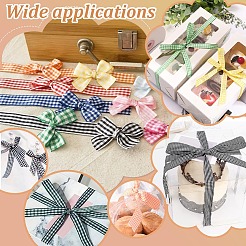 ナイロンタータンプリントリボン  衣類用アクセサリー  ギフトデコレーション  ブラック  3/8インチ（9~10mm）  約50.00ヤード（45.72m）/ロール&nbsp;OCOR-WH0097-70B