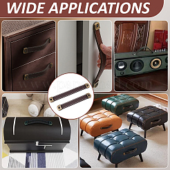 4 Sets 2 Styles Imitation Leather Drawer Pull Handles&nbsp;FIND-NB0005-59B