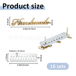 16 Sets Alloy Handmade Label Tags&nbsp;FIND-FH0017-81G