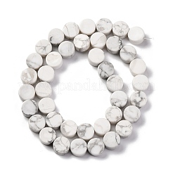 天然石ハウライトビーズ連売り  フラットラウンド  10x5~6mm  穴：1.2mm  約40個/連  15.75インチ（40cm）&nbsp;G-C159-B01-01